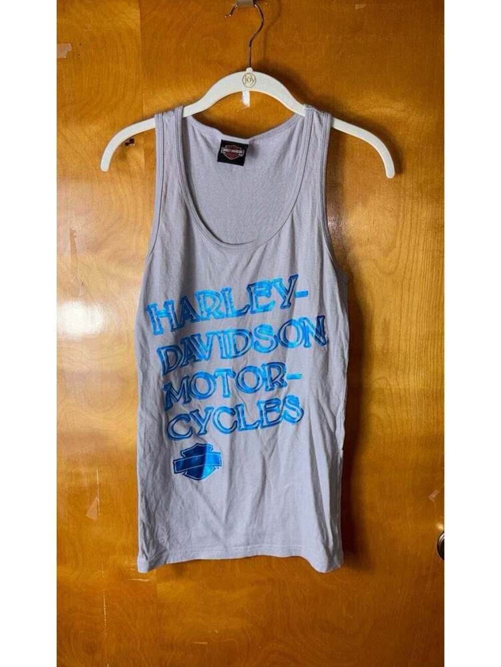 Harley Davidson Wildcat London KY Kentucky Women’s Tank Top Gray & Blue Size Med
